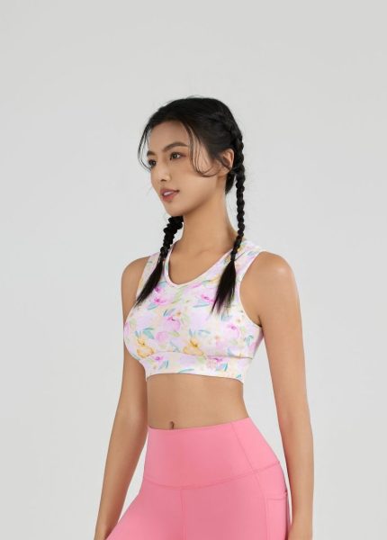 New Fashion UTPALA Multicolor V-Neck Workout Bra High Support | Yoga | Gym - B23P0001