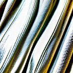 Close-up of the soft, breathable fabric and stitching on our cotton yoga pants with a wide leg.