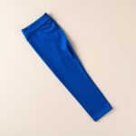 Royal Blue flair leggings made from Lenzing Ecovero material, neatly folded in a flat lay.