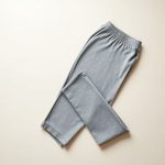 Heather Grey organic activewear cotton yoga pants folded flat lay.