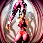 A model wearing burgundy yoga pants flare flare leggings Australia, back view, white studio background.