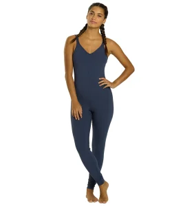 Radiant Solid Strappy Back Long Leotard 28"