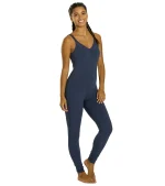 Radiant Solid Strappy Back Long Leotard 28"