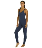 Radiant Solid Strappy Back Long Leotard 28"