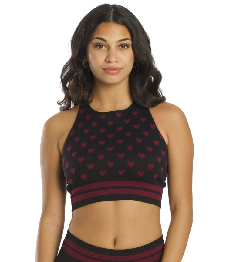 High Neck Jacquard Bra