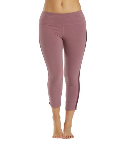 Racer Stripe Flat Waist Ankle Leggings