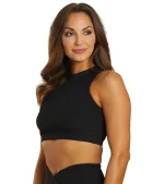 Ribbed Mock Neck Bra