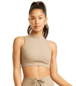 Ribbed Mock Neck Bra