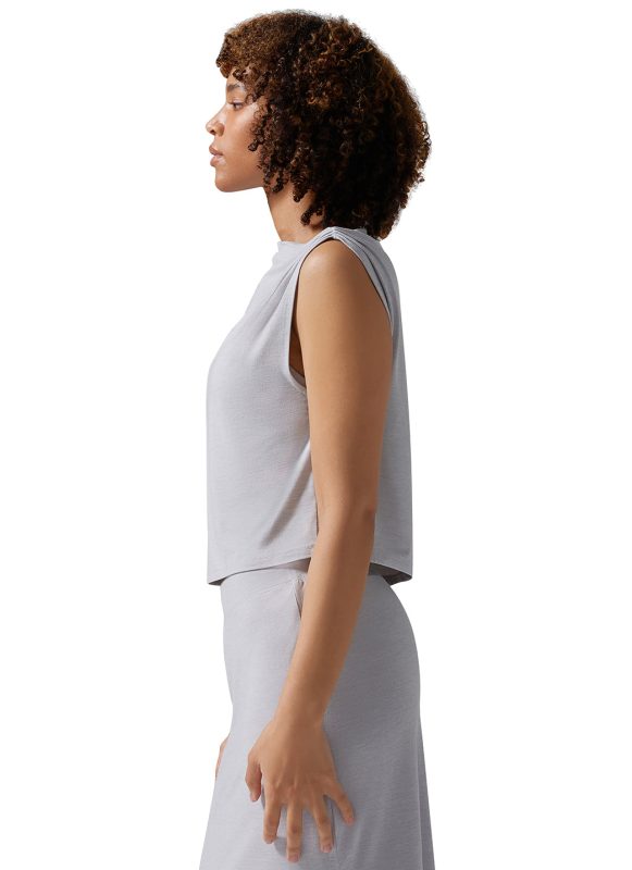 Brushed Tec Knit Asymmetrical Tee